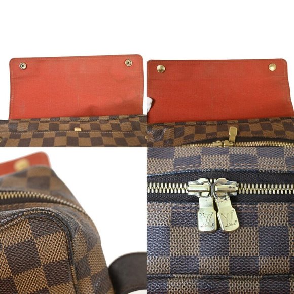 LOUIS VUITTON Naviglio Shoulder Bag Damier Ebene Leather Brown N45255 80HB689 - Picture 9 of 16